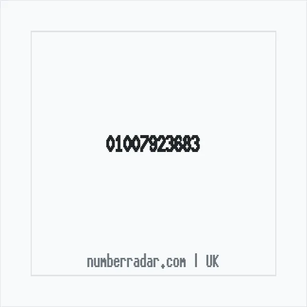 Reverse number check for +44 1007 923683 — who called me?