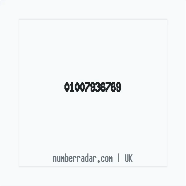 Reverse number check for +44 1007 936769 — who called me?