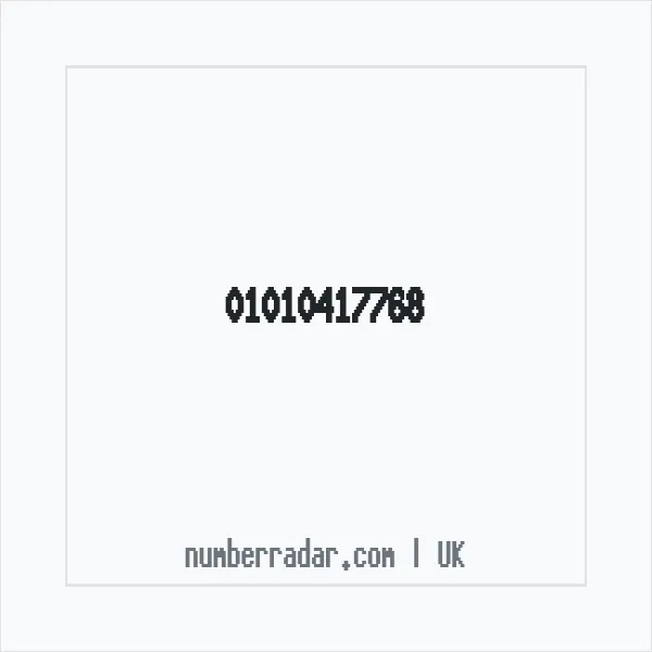 Reverse number check for +44 1010 417768 — who called me?