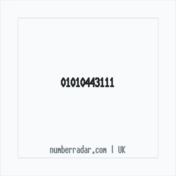Reverse number check for +44 1010 443111 — who called me?