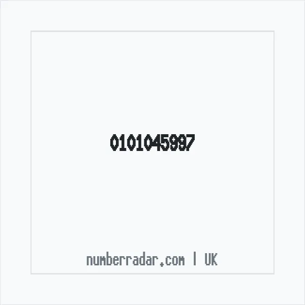 Reverse number check for +44 101045997 — who called me?