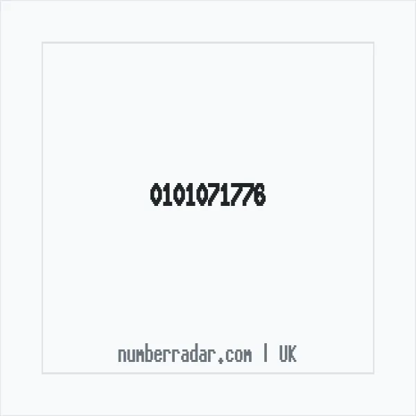 Reverse number check for +44 101071776 — who called me?
