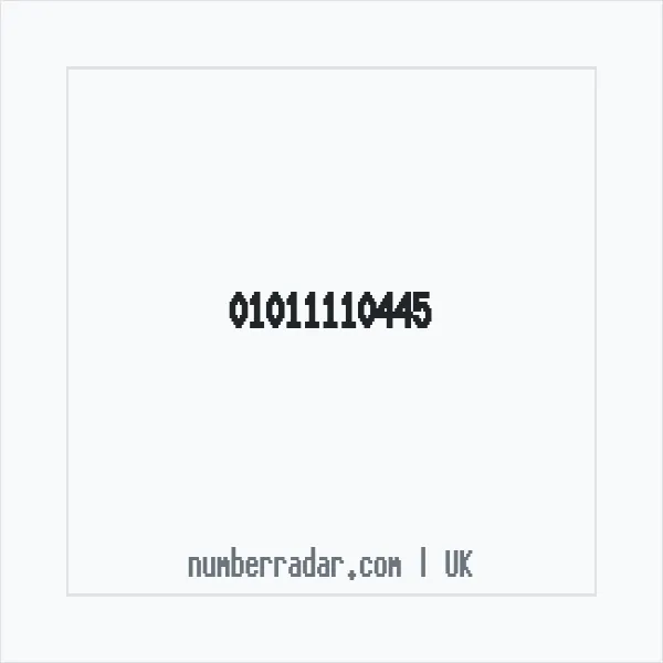 Reverse number check for +44 1011 110445 — who called me?
