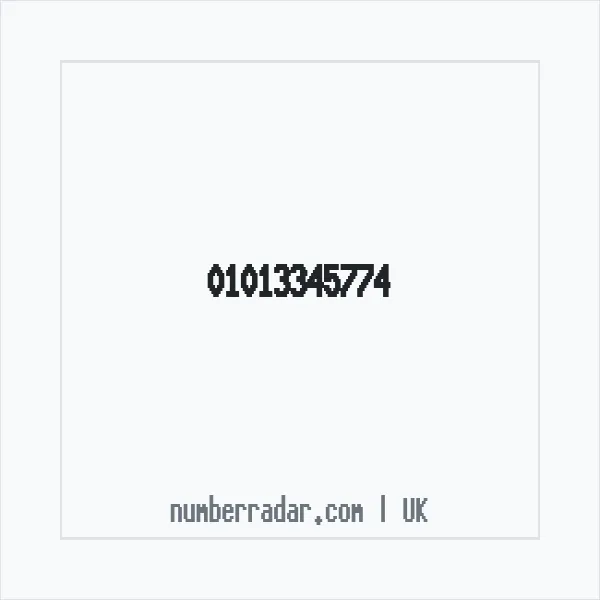 Reverse number check for +44 1013 345774 — who called me?