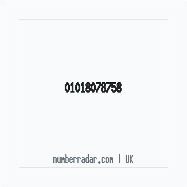 Reverse number check for +44 1018 078758 — who called me?