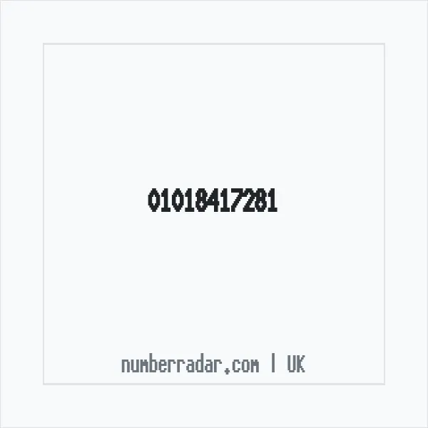 Reverse number check for +44 1018 417281 — who called me?
