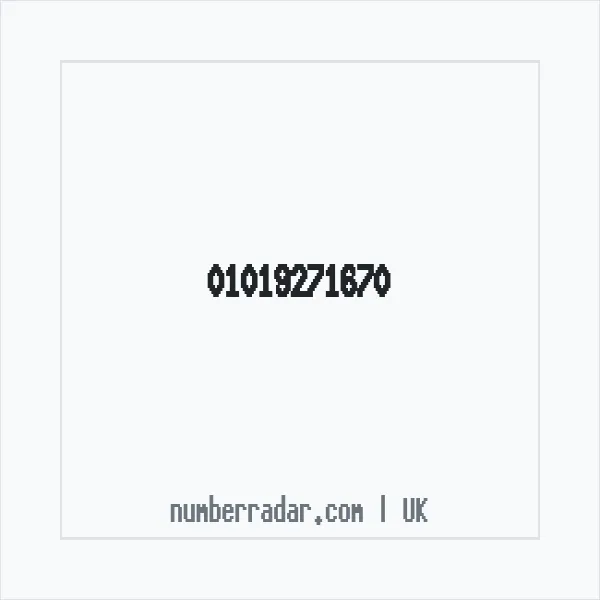 Reverse number check for +44 1019 271670 — who called me?