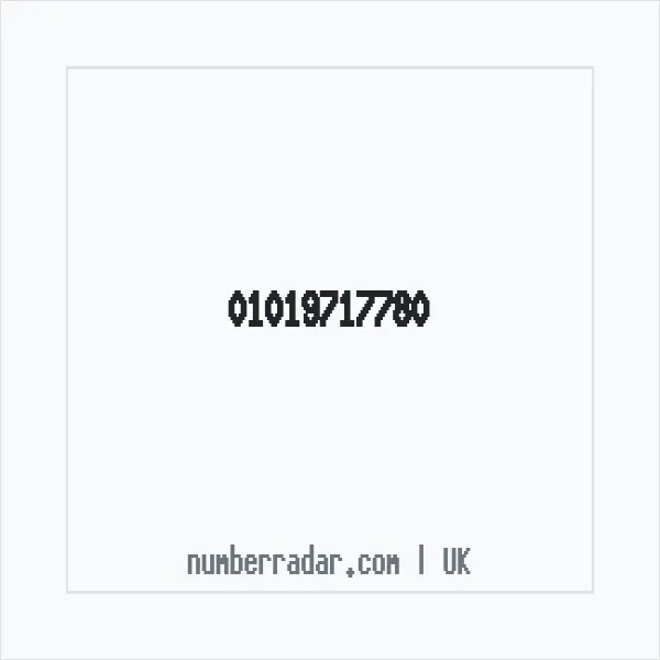 Reverse number check for +44 1019 717780 — who called me?