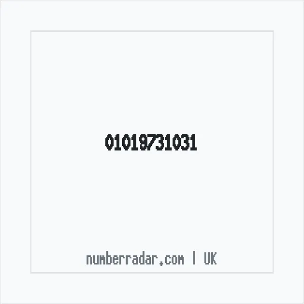 Reverse number check for +44 1019 731031 — who called me?