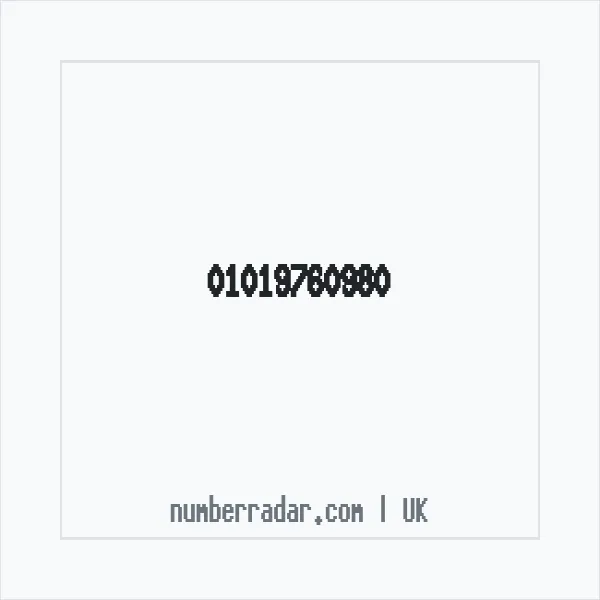 Reverse number check for +44 1019 760980 — who called me?