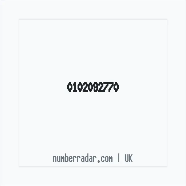 Reverse number check for +44 102092770 — who called me?