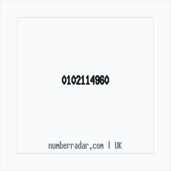 Reverse number check for +44 102114960 — who called me?