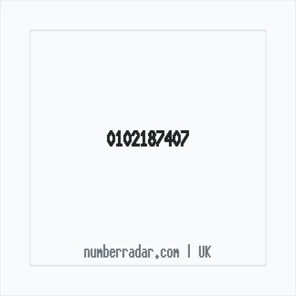 Reverse number check for +44 102187407 — who called me?