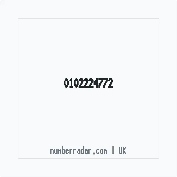 Reverse number check for +44 102224772 — who called me?