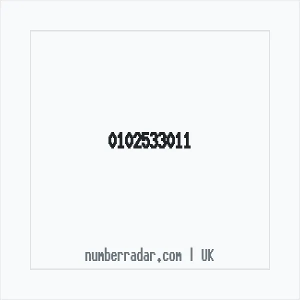 Reverse number check for +44 102533011 — who called me?