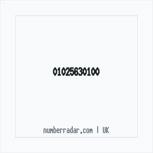 Reverse number check for +44 1025 630100 — who called me?