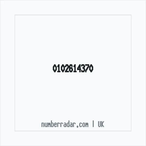Reverse number check for +44 102614370 — who called me?
