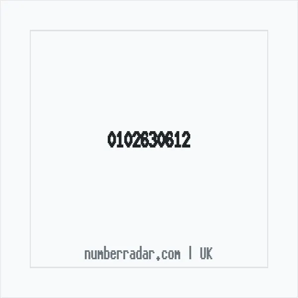 Reverse number check for +44 102630612 — who called me?