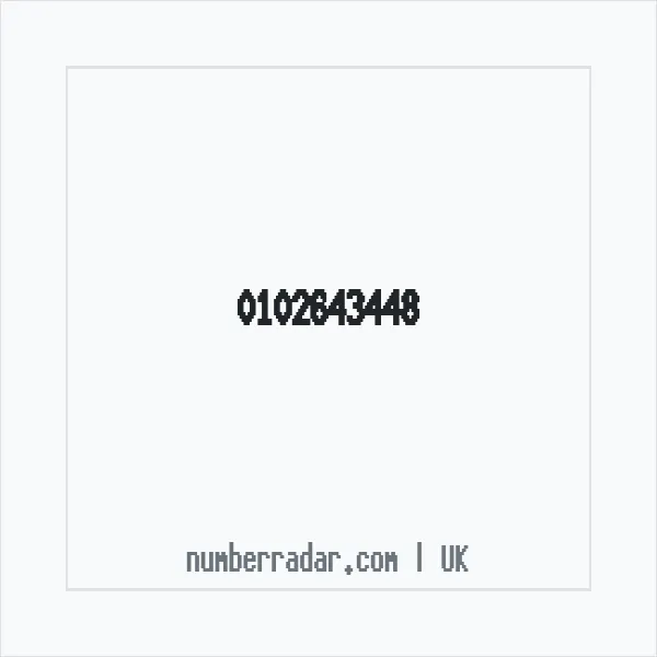Reverse number check for +44 102643448 — who called me?