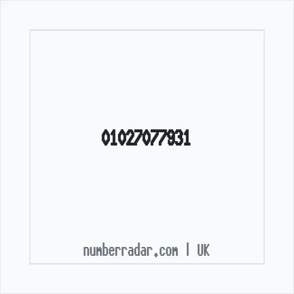 Reverse number check for +44 1027 077931 — who called me?