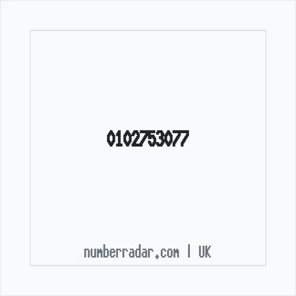 Reverse number check for +44 102753077 — who called me?