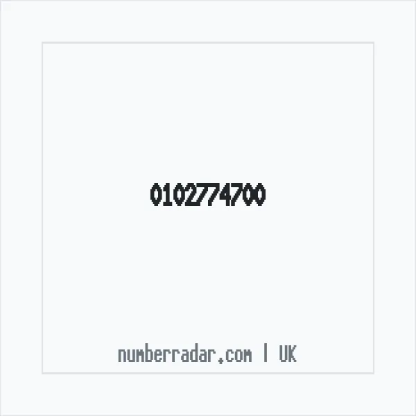 Reverse number check for +44 102774700 — who called me?