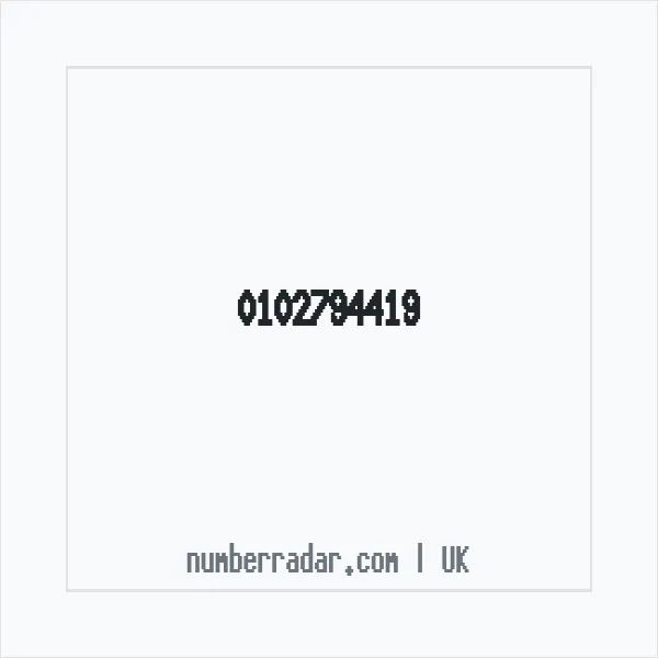 Reverse number check for +44 102794419 — who called me?