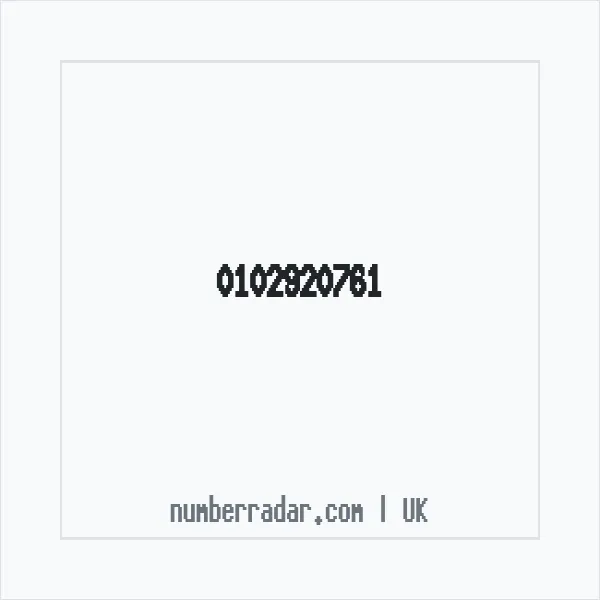 Reverse number check for +44 102920761 — who called me?