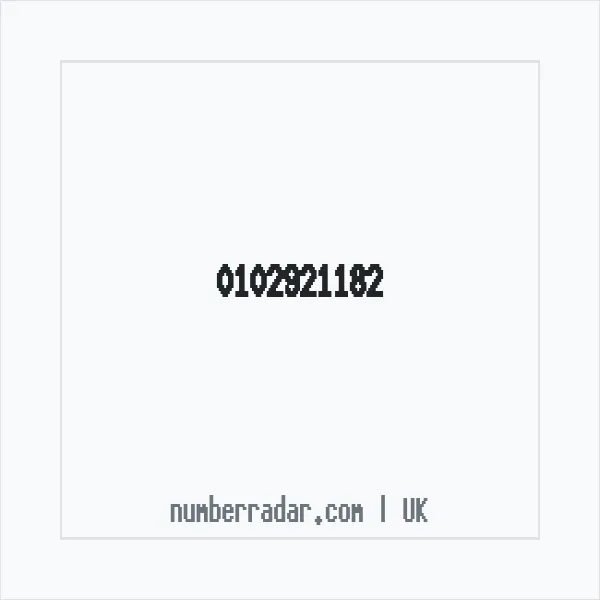 Reverse number check for +44 102921182 — who called me?