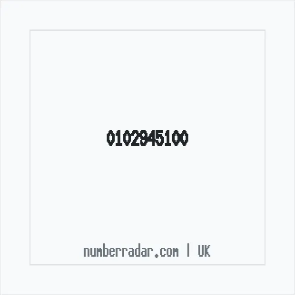 Reverse number check for +44 102945100 — who called me?