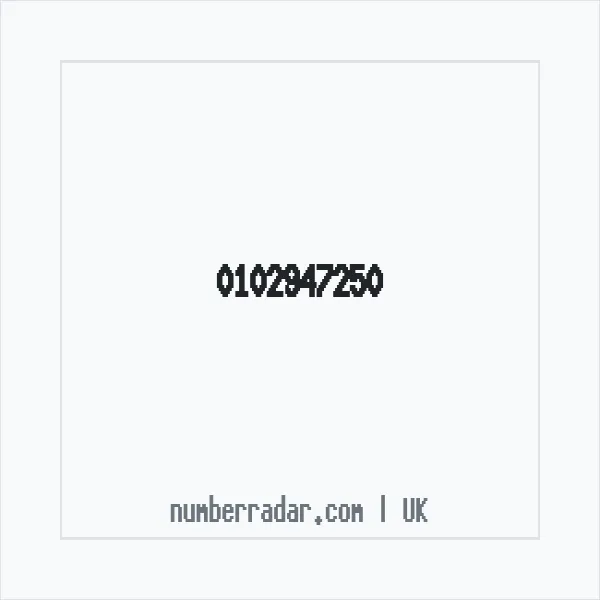 Reverse number check for +44 102947250 — who called me?