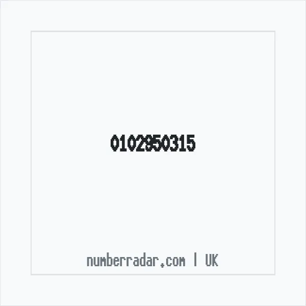 Reverse number check for +44 102950315 — who called me?