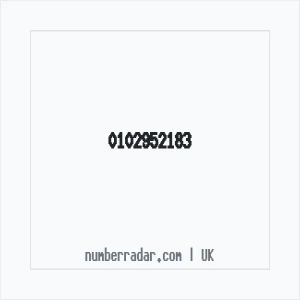 Reverse number check for +44 102952183 — who called me?