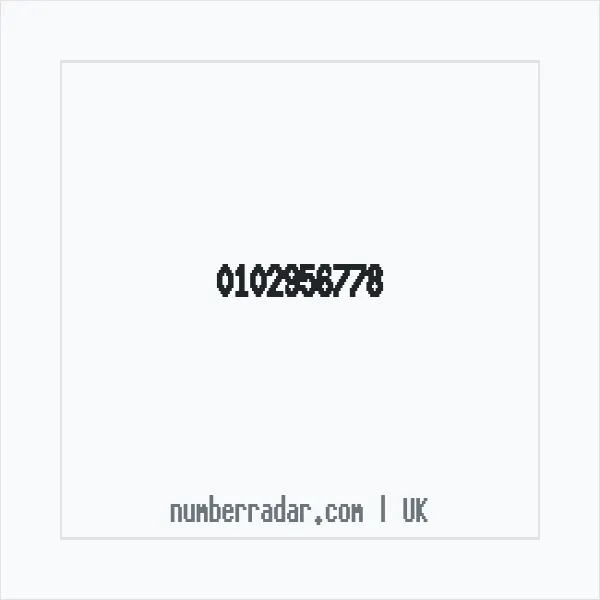 Reverse number check for +44 102956778 — who called me?