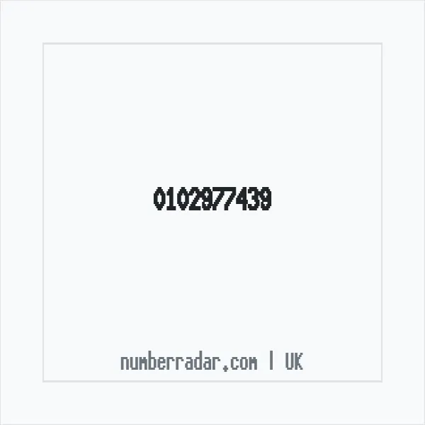 Reverse number check for +44 102977439 — who called me?