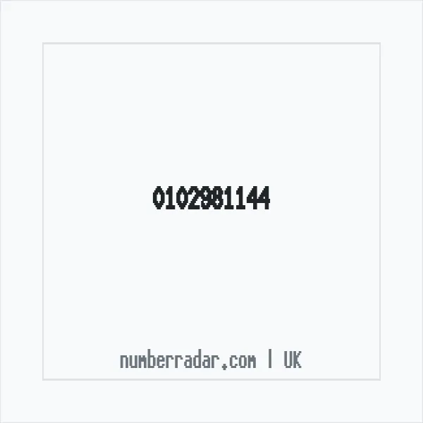 Reverse number check for +44 102981144 — who called me?