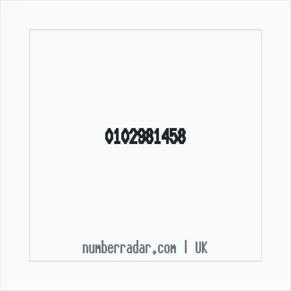 Reverse number check for +44 102981458 — who called me?
