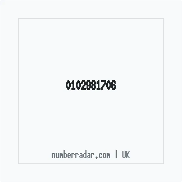Reverse number check for +44 102981706 — who called me?