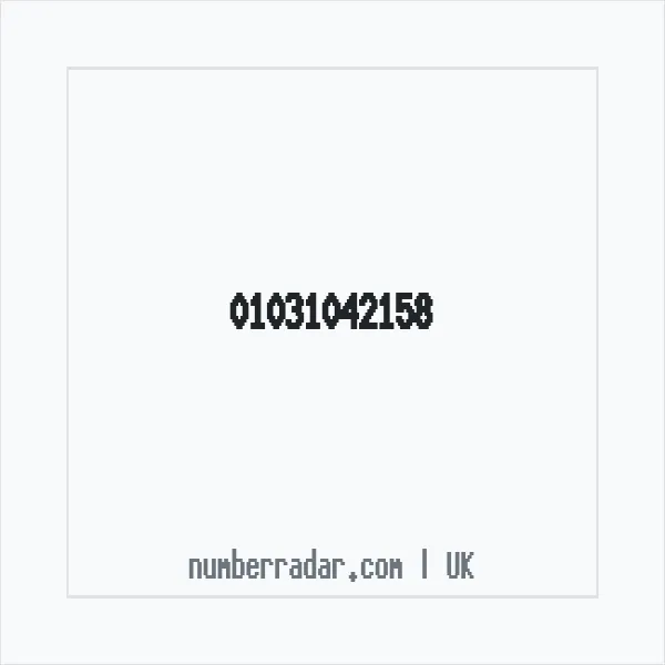Reverse number check for +44 1031 042158 — who called me?