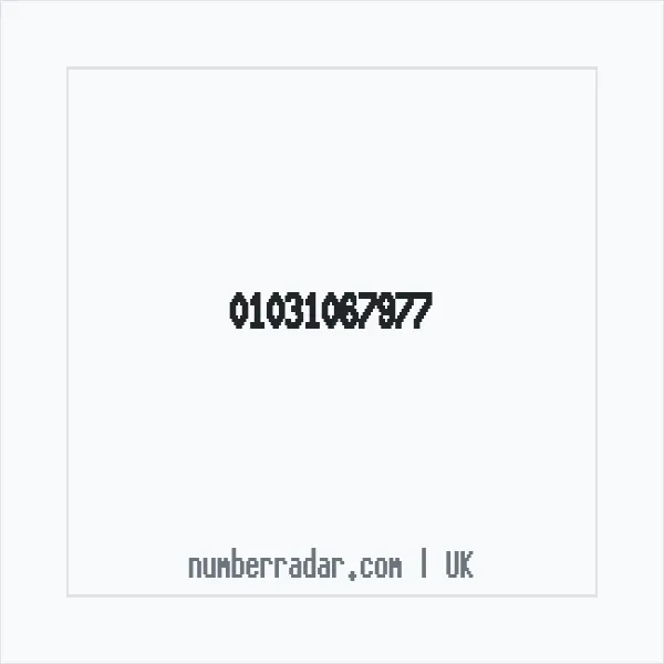 Reverse number check for +44 1031 067977 — who called me?