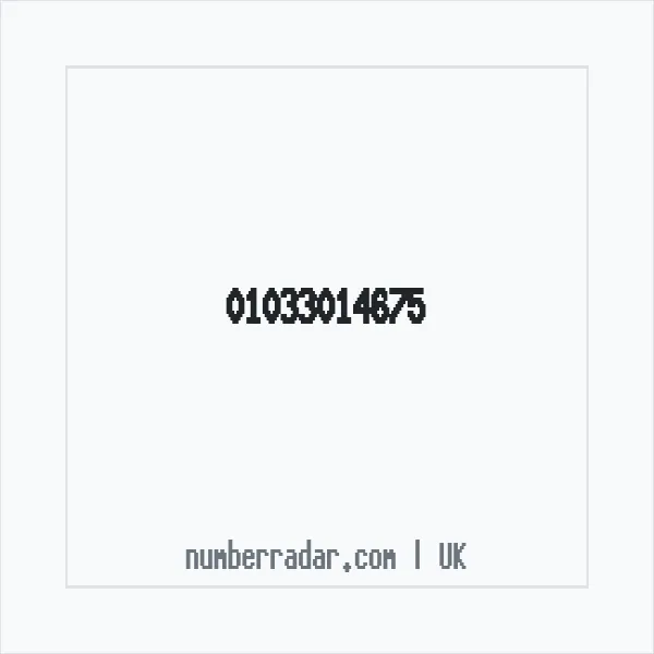 Reverse number check for +44 1033 014675 — who called me?
