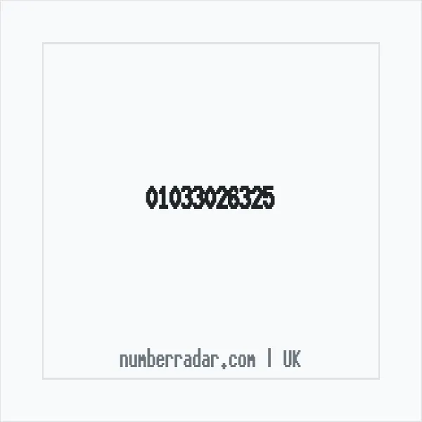 Reverse number check for +44 1033 026325 — who called me?