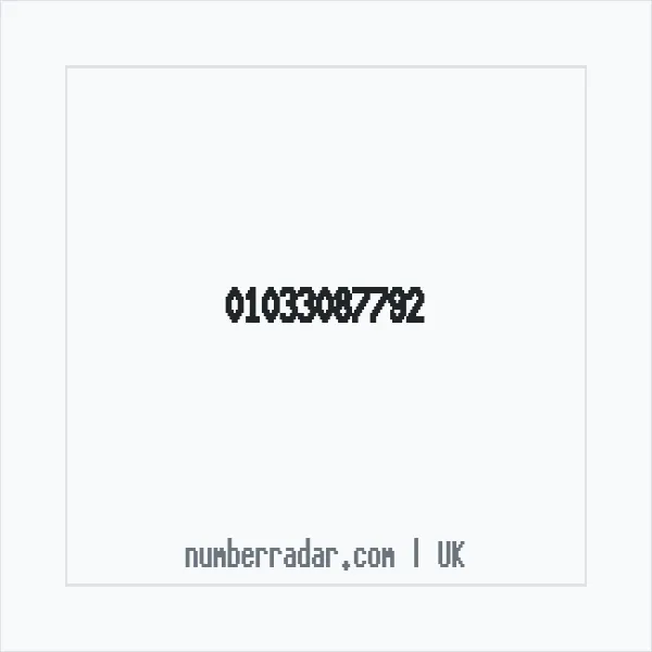 Reverse number check for +44 1033 087792 — who called me?