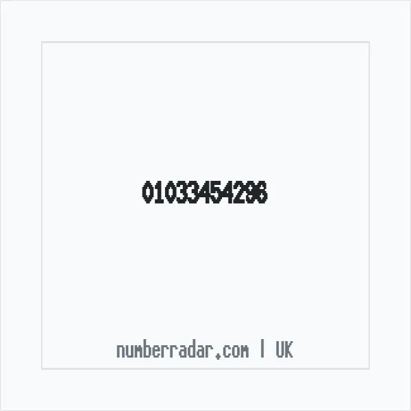 Reverse number check for +44 1033 454296 — who called me?