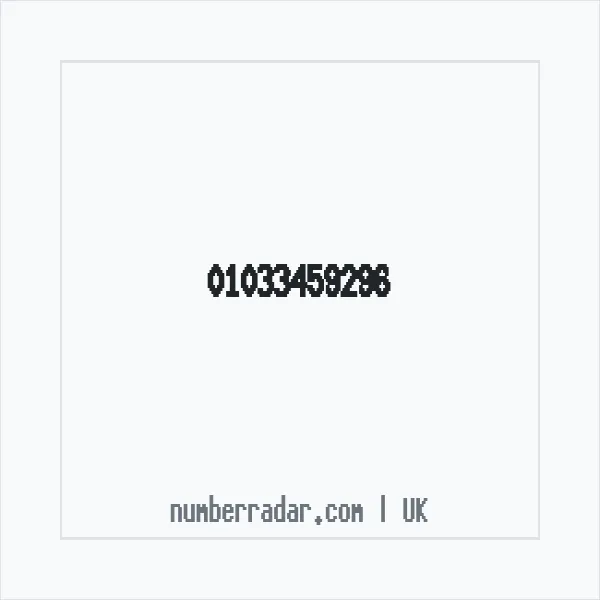 Reverse number check for +44 1033 459296 — who called me?