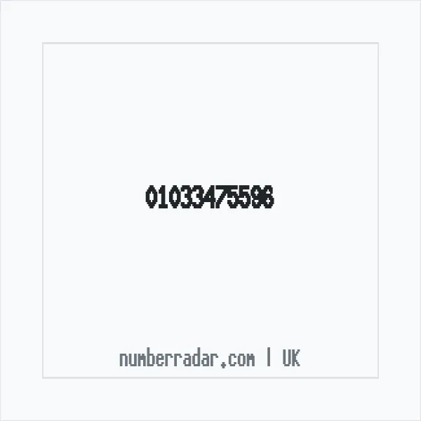 Reverse number check for +44 1033 475596 — who called me?