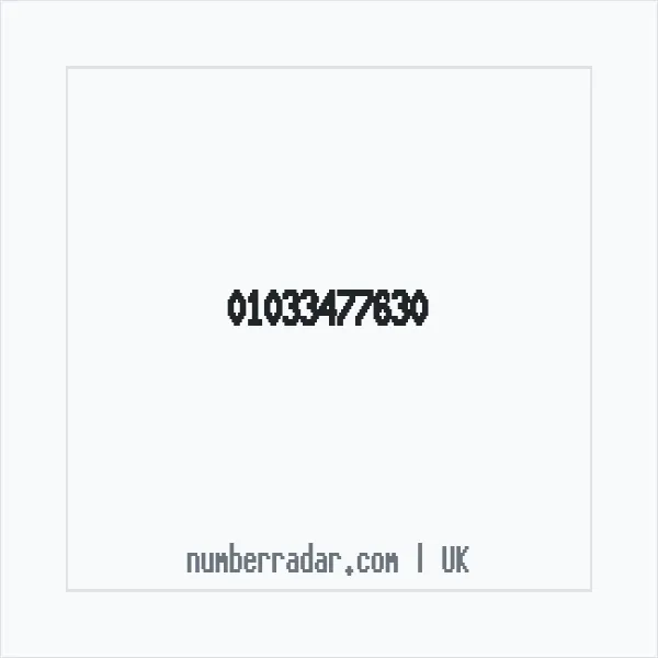 Reverse number check for +44 1033 477630 — who called me?