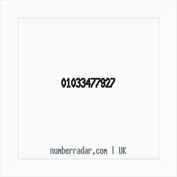 Reverse number check for +44 1033 477927 — who called me?