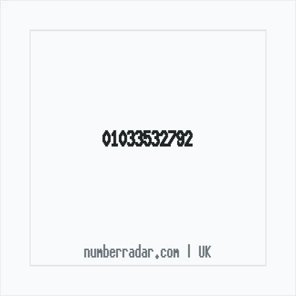 Reverse number check for +44 1033 532792 — who called me?