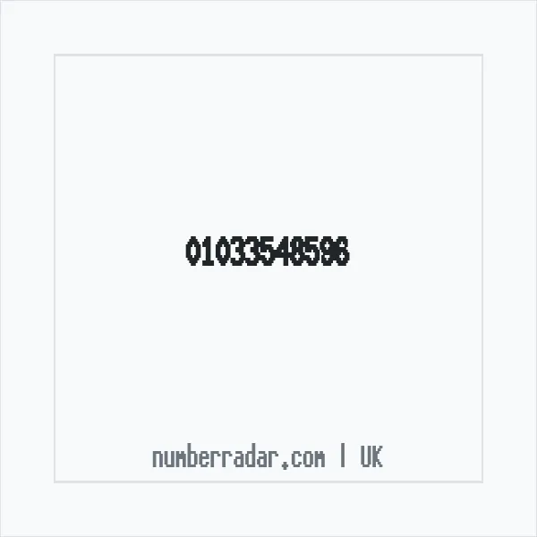Reverse number check for +44 1033 548596 — who called me?
